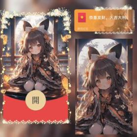 红包封面-阿狸-白（女款系列)