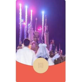 红包封面-迪士尼婚纱情侣-白（烟花系列）