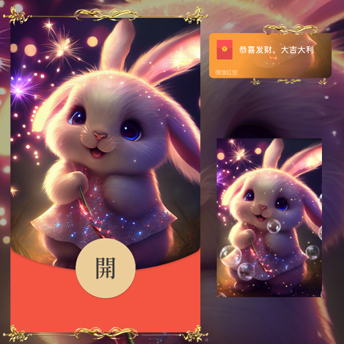 红包封面-长安-兔兔1（可爱系列）