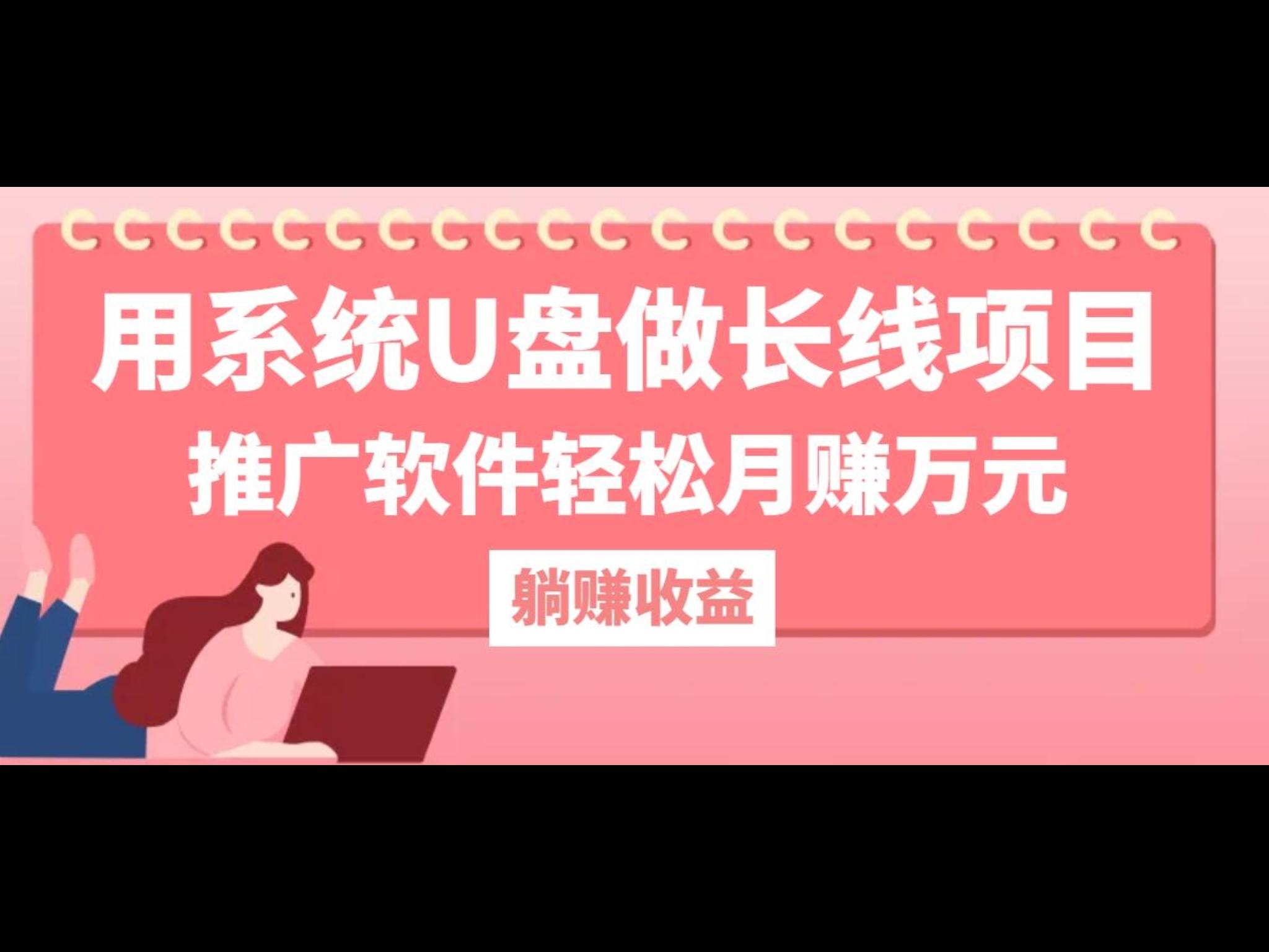 用系统U盘做长线项目，推广软件轻松月赚万元（附制作教程+软件）