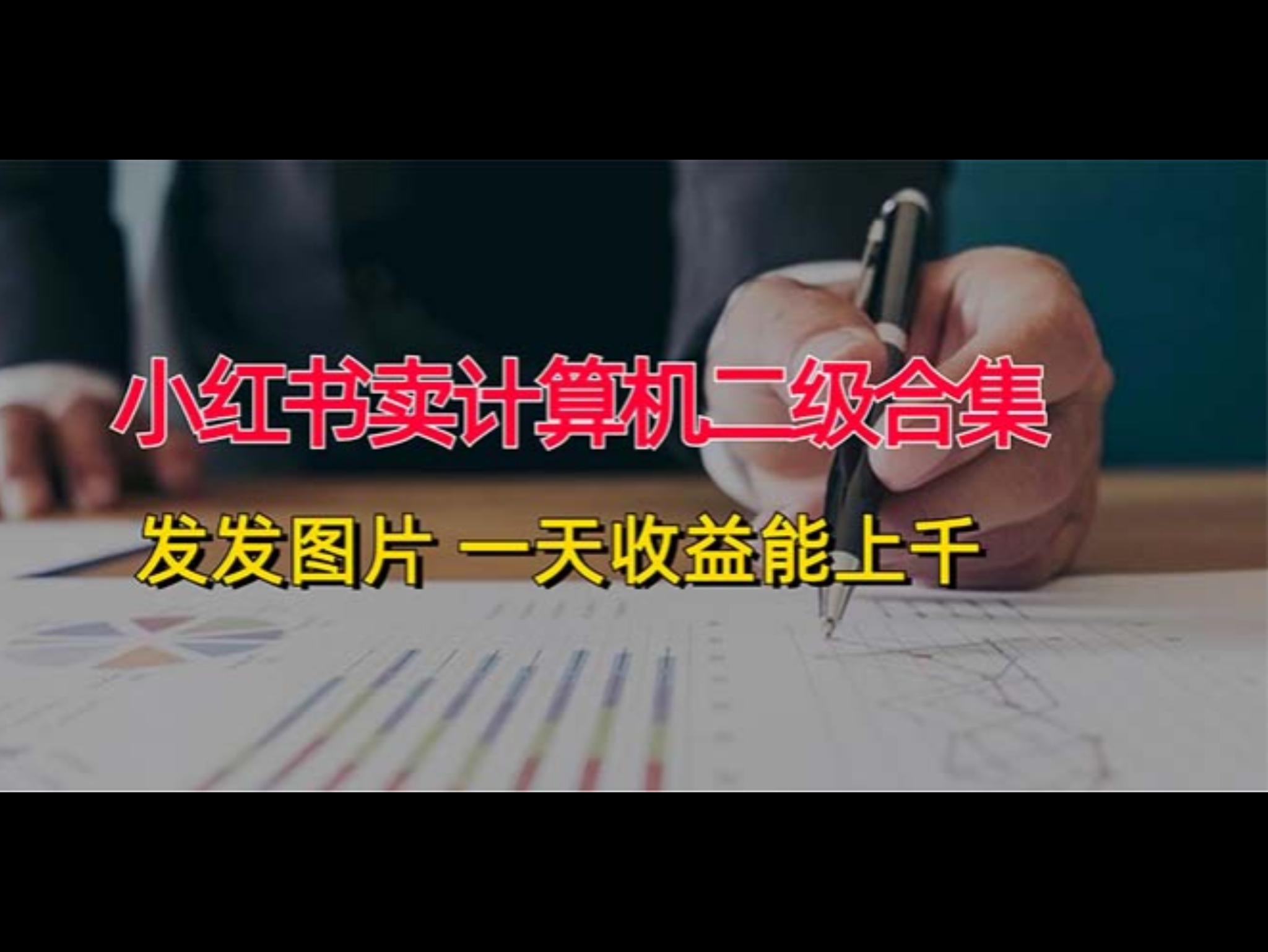 小红书卖计算机二级合集，发发图片 一天收益能上千